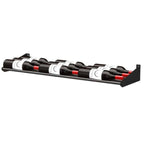 Ultra Showcase Series - Horizontal Row (6 - 9 Bottles) - Triple Deep wall-mounted black metal wine rack
