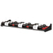 Ultra Showcase Series - Horizontal Row (6 - 9 Bottles) - Triple Deep wall-mounted black metal wine rack
