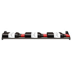 Ultra Showcase Series - Horizontal Row (6 - 9 Bottles) - Triple Deep wall-mounted black metal wine rack front view