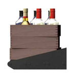 Ultra Showcase Series - Showcase Shelf - 3 Deep Rack with Bottles and books Side View