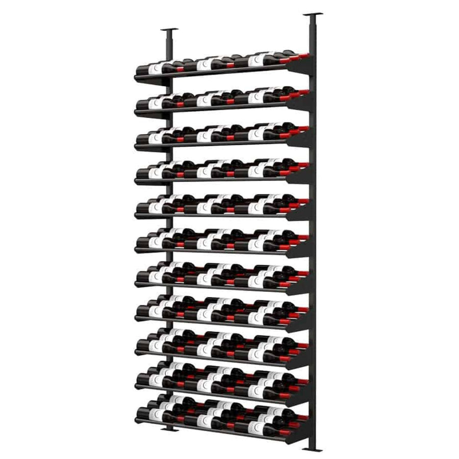 Ultra Showcase Standard Cascade Kits (66 - 99 Bottles) - wine rack system with cascading label-forward shelves storing multiple bottles