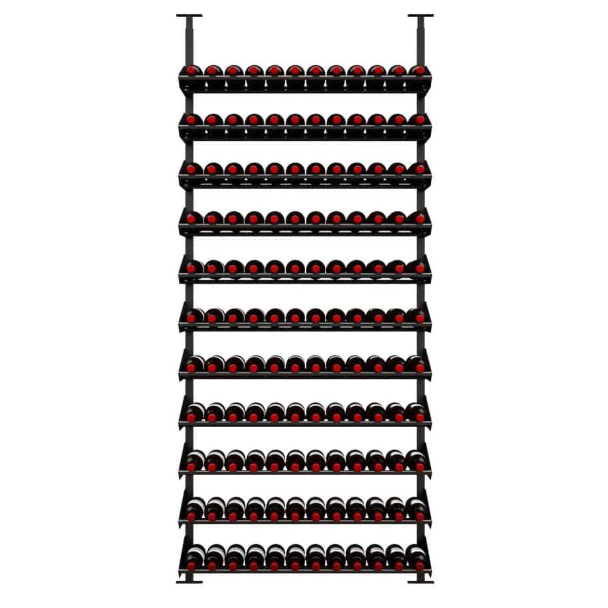 Ultra Showcase Standard Cork-Out Kit (121 Bottles) - Horizontal wine rack front view