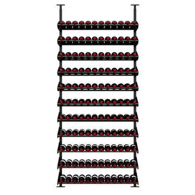 Ultra Showcase Standard Cork-Out Kit (121 Bottles) - Horizontal wine rack front view