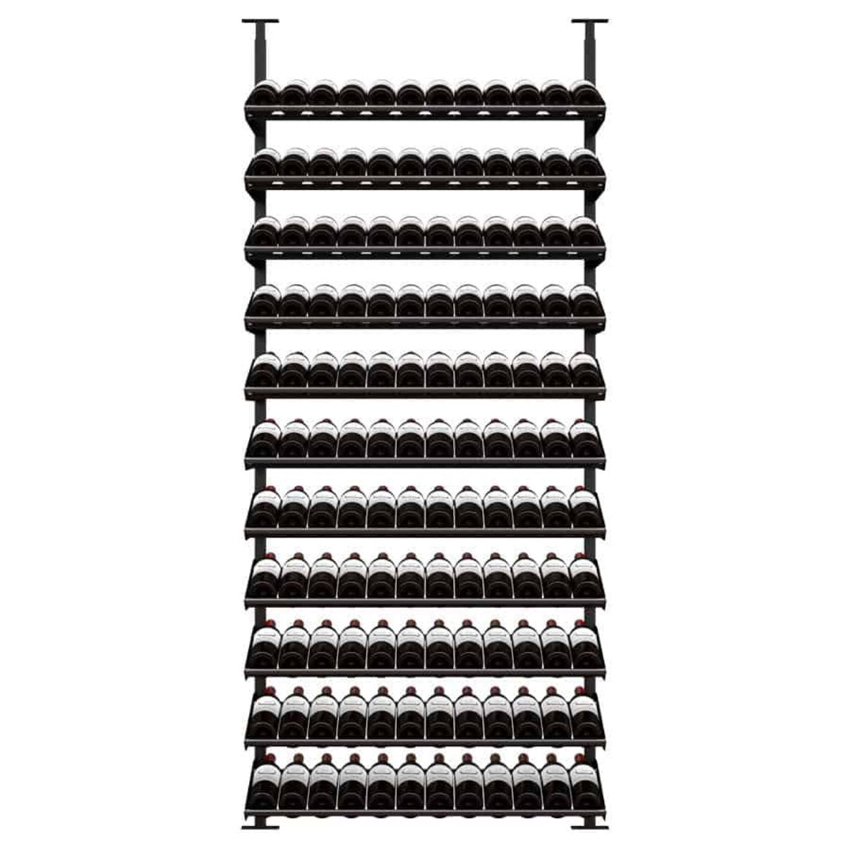 Ultra Showcase Standard Display Kit (121 Bottles) - Horizontal wine rack front view