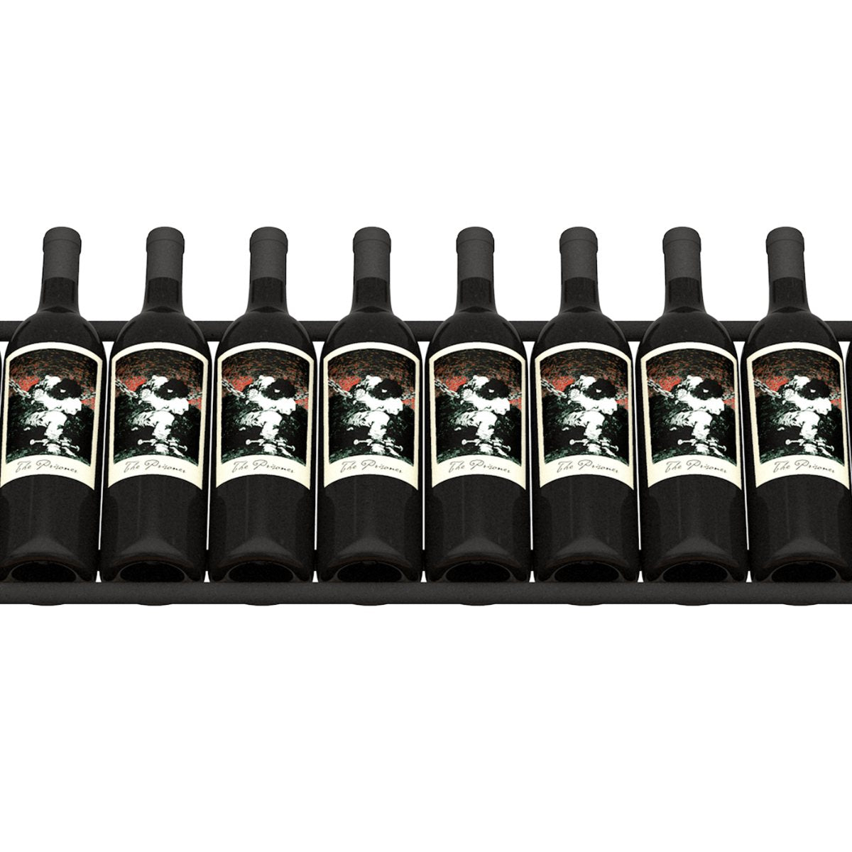 Ultra Showcase Standard Display Kit (121 Bottles) - Horizontal wine rack holding multiple bottles in a standard display
