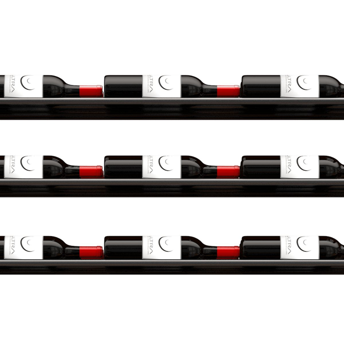 Ultra Showcase Standard Horizontal Kits (66 - 99 Bottles) - Maximum view of wine label