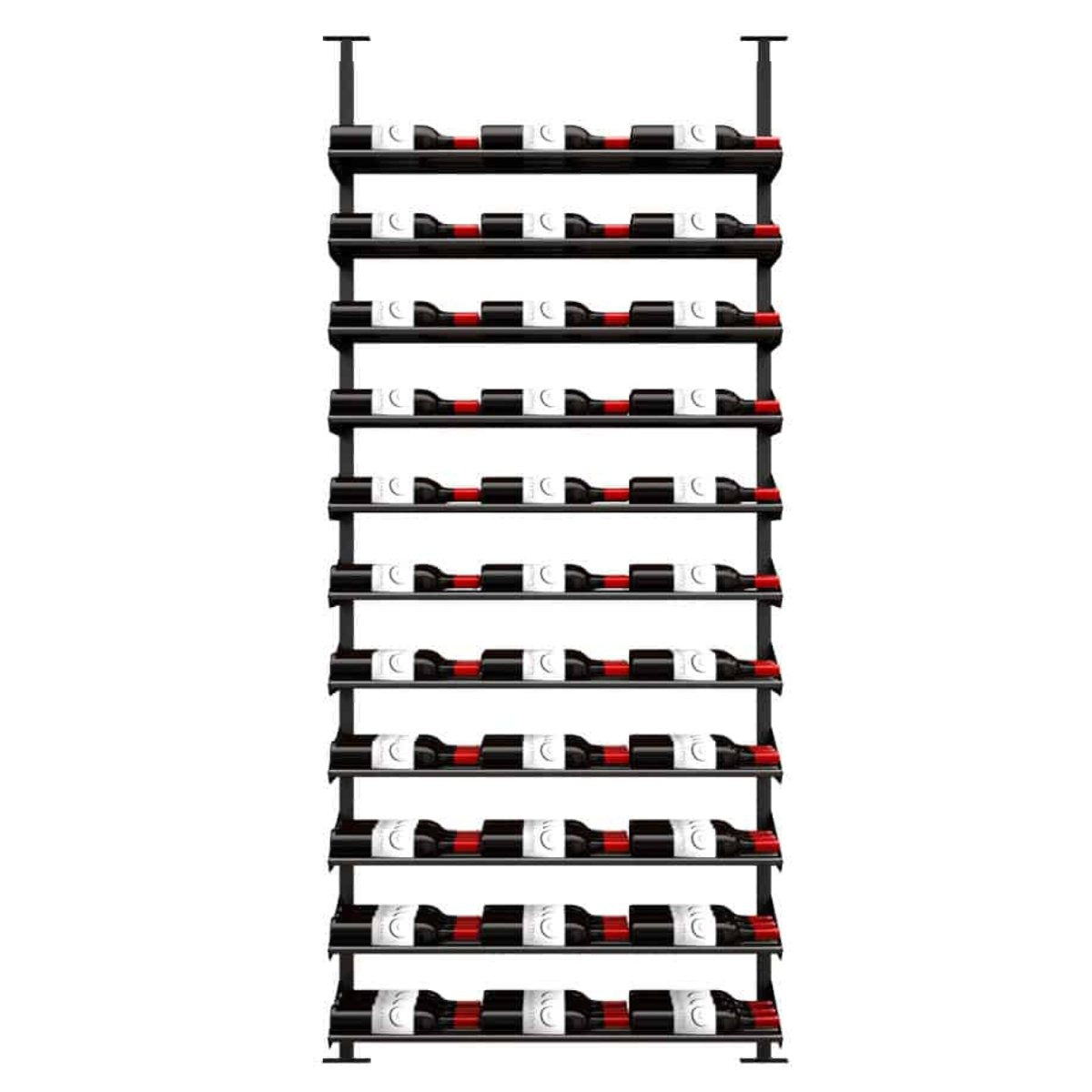 Ultra Showcase Standard Horizontal Kits (66 - 99 Bottles) - Triple deep wine rack shown