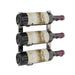 VintageView 1-Foot Wall-Mounted Wine Storage Rack Single Depth 3 Bottles Gunmetal Shown
