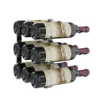 VintageView 1-Foot Wall-Mounted Wine Storage Rack Triple Depth 9 Bottles Gunmetal Shown