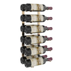VintageView 2-Foot Wall-Mounted Wine Storage Rack Double Depth 12 Bottles Golden Bronze Shown