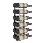 VintageView 2-Foot Wall-Mounted Wine Storage Rack Double Depth 12 Bottles Gunmetal Shown