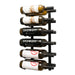 VintageView 2-Foot Wall-Mounted Wine Storage Rack Double Depth 12 Bottles Matte Black Shown