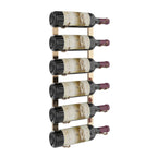 VintageView 2-Foot Wall-Mounted Wine Storage Rack SIngle Depth 6 Bottles Golden Bronze Shown