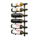 VintageView 2-Foot Wall-Mounted Wine Storage Rack Single Depth 6 Bottles Brushed Nickel Shown
