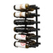 VintageView 2-Foot Wall-Mounted Wine Storage Rack Triple Depth 18 Bottles Matte Black Shown