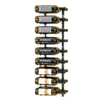 VintageView 3-Foot Wall-Mounted Wine Storage Rack Double Depth 18 Bottles Chrome Deluxe Shown