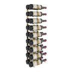 VintageView 3-Foot Wall-Mounted Wine Storage Rack Double Depth 18 Bottles Golden Bronze Shown