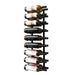 VintageView 3-Foot Wall-Mounted Wine Storage Rack Double Depth 18 Bottles Matte Black Shown
