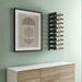 VintageView 3 Foot wall mounted wine storage rack displayed in a minimalist room with clean label forward bottle alignment