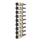 VintageView 3-Foot Wall-Mounted Wine Storage Rack Single Depth 9 Bottles Gunmetal Shown