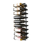 VintageView 3-Foot Wall-Mounted Wine Storage Rack Triple Depth 27 Bottles Brushed Nickel Shown