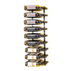 VintageView 3-Foot Wall-Mounted Wine Storage Rack Triple Depth 27 Bottles Chrome Luxe Shown