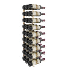 VintageView 3-Foot Wall-Mounted Wine Storage Rack Triple Depth 27 Bottles Golden Bronze Shown