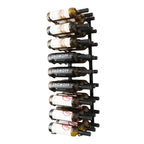 VintageView 3-Foot Wall-Mounted Wine Storage Rack Triple Depth 27 Bottles Matte Black Shown