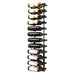 VintageView 4-Foot Wall-Mounted Wine Storage Rack Double Depth 24 Bottles Brushed Nickel Shown