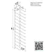 VintageView 4-Foot Wall-Mounted Wine Storage Rack Double Depth 24 Bottles Dimensions Diagram