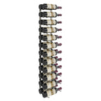 VintageView 4-Foot Wall-Mounted Wine Storage Rack Double Depth 24 Bottles Gunmetal Shown