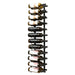 VintageView 4-Foot Wall-Mounted Wine Storage Rack Double Depth 24 Bottles Matte Black Shown