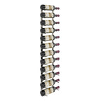 VintageView 4-Foot Wall-Mounted Wine Storage Rack Single Depth 12 Bottles Gunmetal Shown