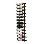 VintageView 4-Foot Wall-Mounted Wine Storage Rack Single Depth 12 Bottles Matte Black Shown