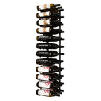 VintageView 4-Foot Wall-Mounted Wine Storage Rack Triple Depth 36 Bottles Matte Black Shown