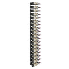 VintageView 6-Foot Wall-Mounted Wine Storage Rack Double Depth 36 Bottles Brushed Nickel Shown