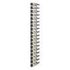 VintageView 6-Foot Wall-Mounted Wine Storage Rack Single Depth 18 Bottles Brushed Nickel Shown