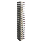 VintageView 6-Foot Wall-Mounted Wine Storage Rack Triple Depth 54 Bottles Brushed Nickel Shown