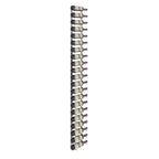 VintageView 7-Foot Wall-Mounted Wine Storage Rack Single Depth 21 Bottles Brushed Nickel Shown