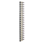 VintageView 7-Foot Wall-Mounted Wine Storage Rack Single Depth 21 Bottles Chrome Luxe Shown