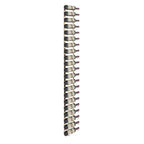 VintageView 7-Foot Wall-Mounted Wine Storage Rack Single Depth 21 Bottles Golden Bronze Shown