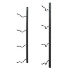 VintageView Big Bottle wall mounted wine rack metal rails in matte black finish