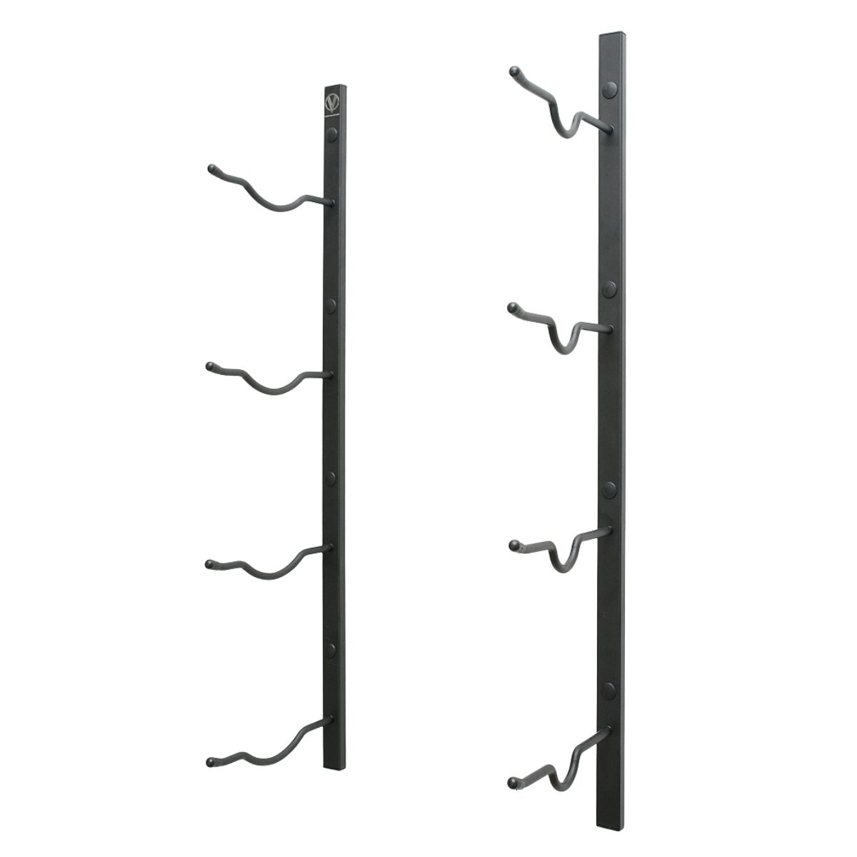 VintageView Big Bottle wall mounted wine rack metal rails in matte black finish