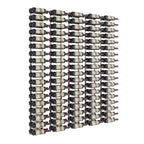 VintageView Feature Wall 6-Foot Wine Rack Kit Double Depth 180 Bottles Brushed Nickel Shown