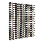VintageView Feature Wall 6-Foot Wine Rack Kit Double Depth 180 Bottles Chrome Luxe Shown
