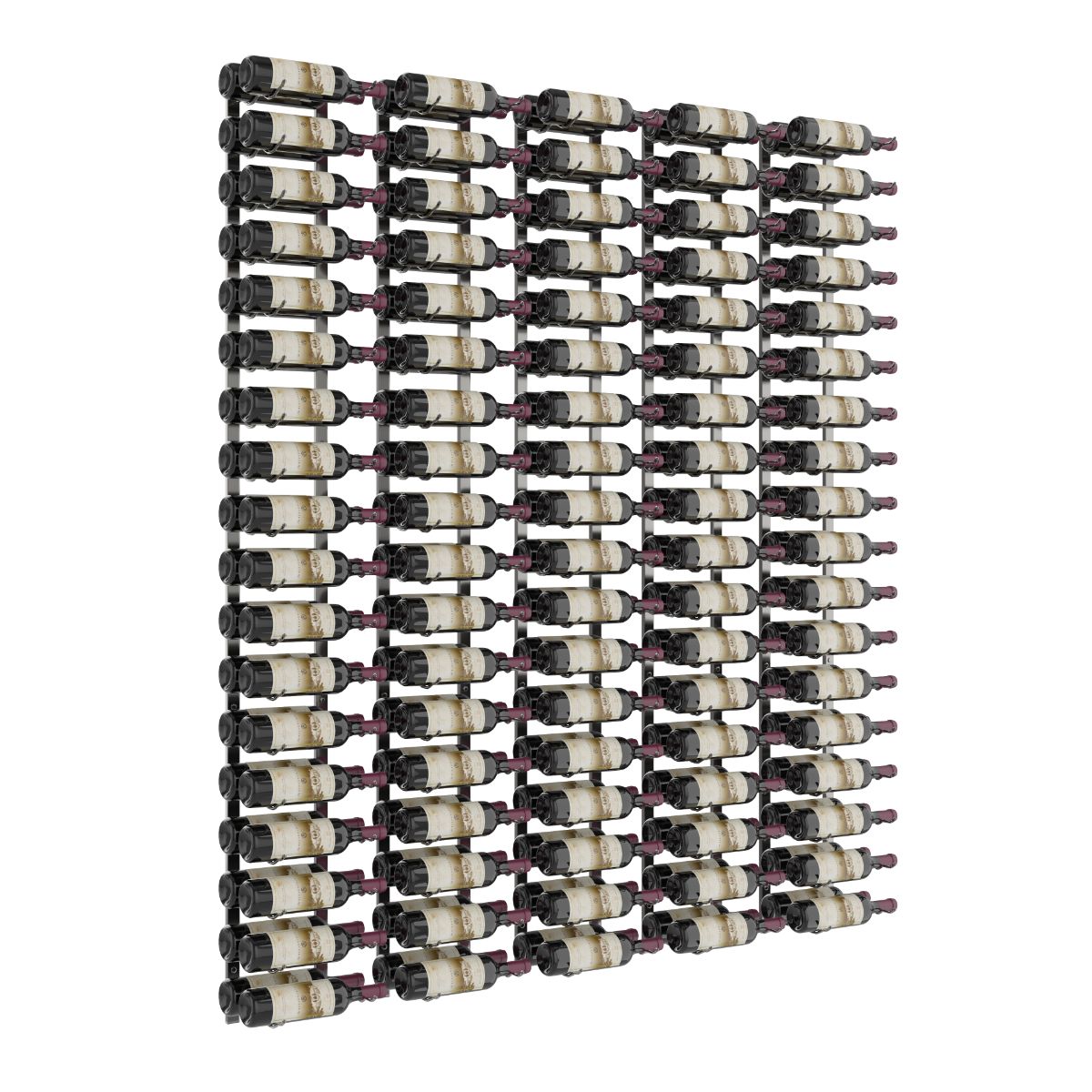 VintageView Feature Wall 6-Foot Wine Rack Kit Double Depth 180 Bottles Gunmetal Shown