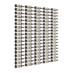 VintageView Feature Wall 6-Foot Wine Rack Kit Single Depth 90 Bottles Brushed Nickel Shown