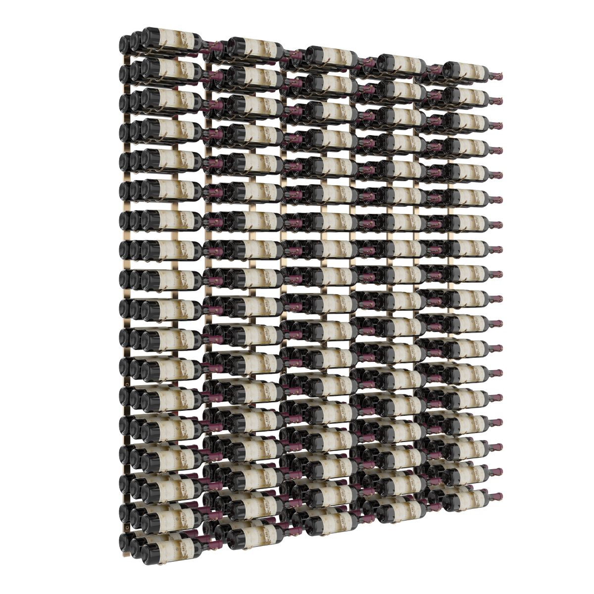 VintageView Feature Wall 6-Foot Wine Rack Kit Triple Depth 270 Bottles Golden Bronze Shown