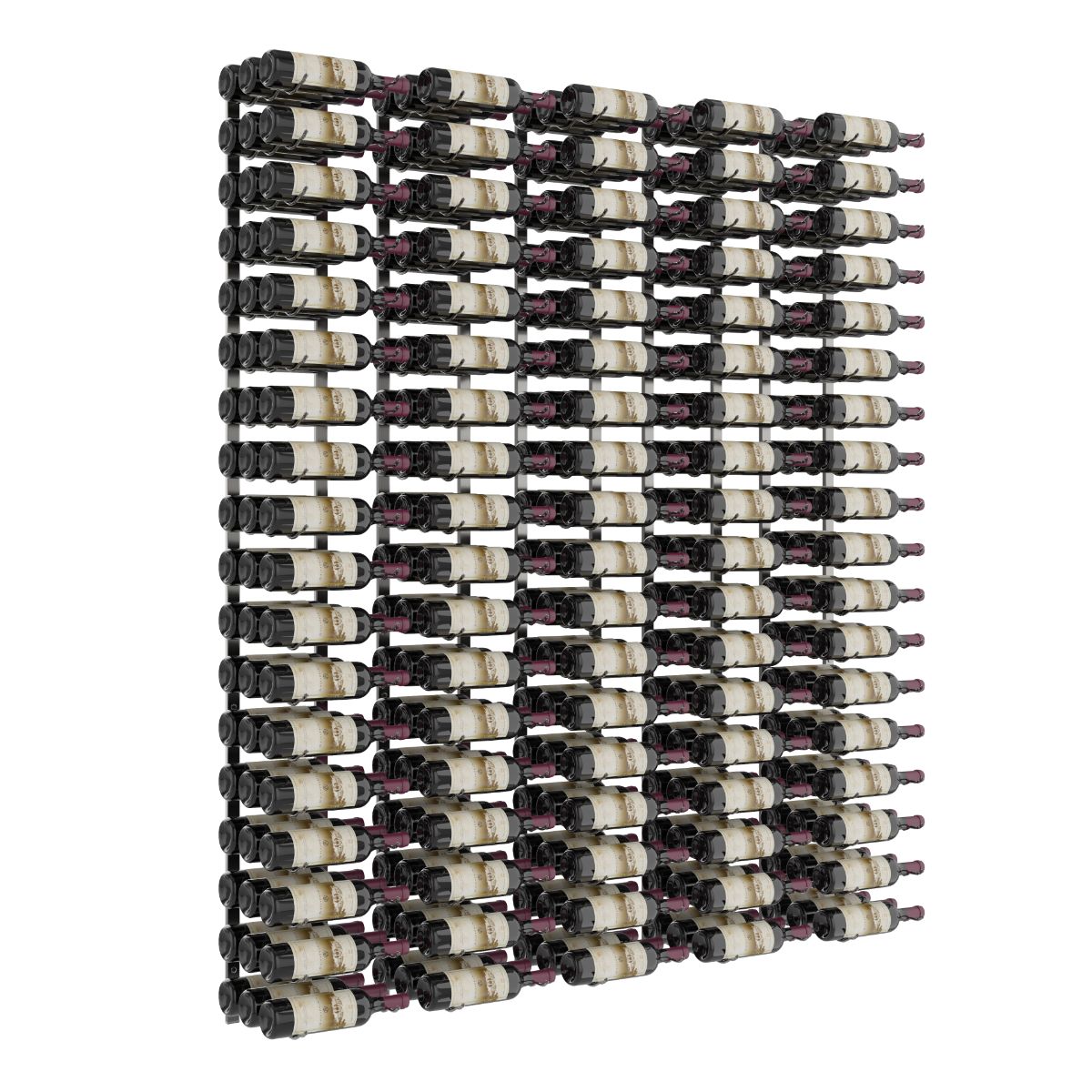 VintageView Feature Wall 6-Foot Wine Rack Kit Triple Depth 270 Bottles Gunmetal Shown