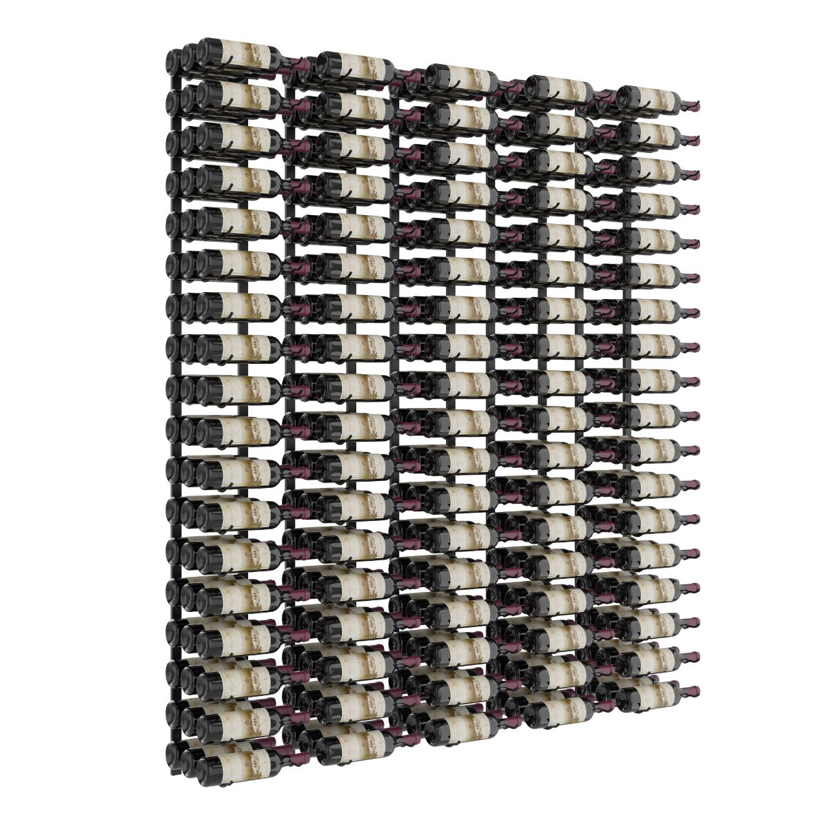 VintageView Feature Wall 6-Foot Wine Rack Kit Triple Depth 270 Bottles Matte Black Shown
